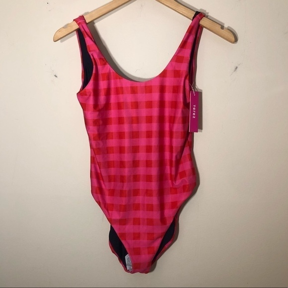 NWT Terez Checkered One Piece Bathing Suit Medium - Picture 5 of 9